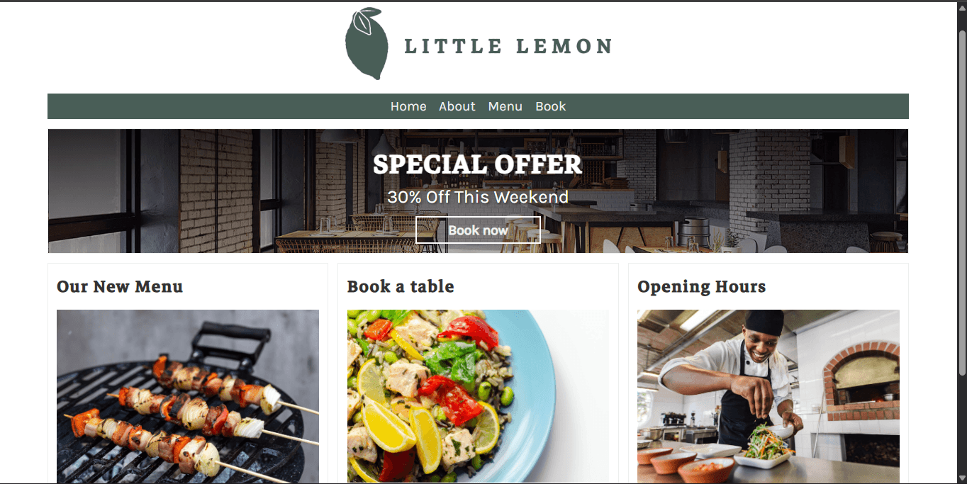 Little Lemon - Restaurant Booking Website